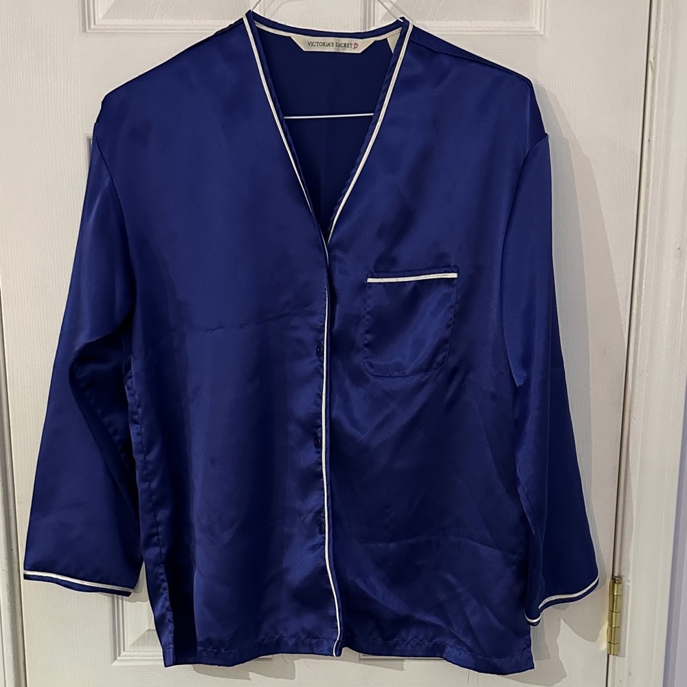 Victoria's Secret Vintage Satin Pajama Top (1990s tag) SMALL